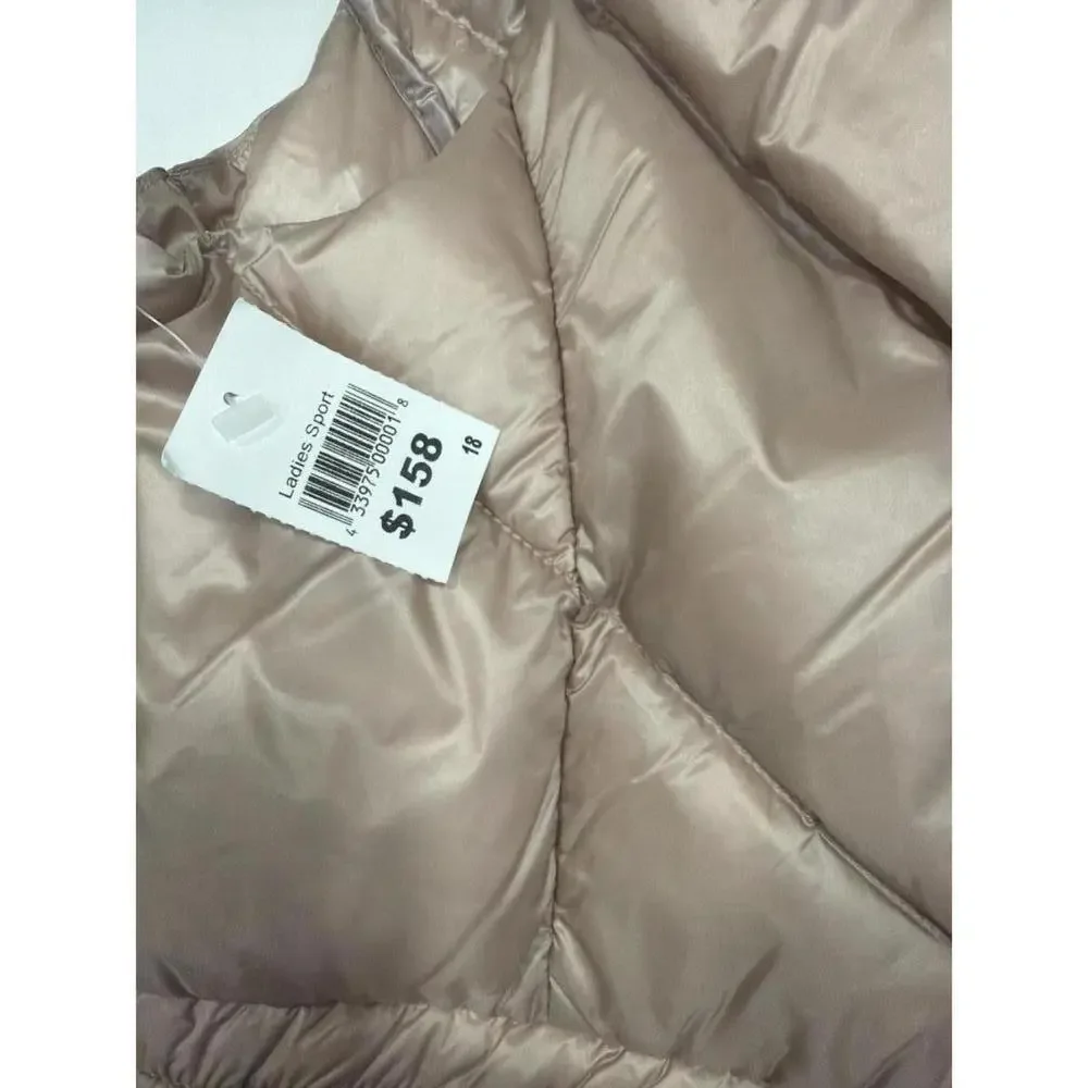 Athleta Women's Goose Down Puffer Vest in Beige, Size M - Picture 5 of 5